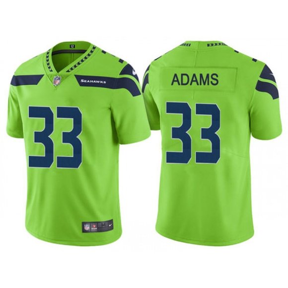 Men Seattle Seahawks #33 Adams Green Vapor Untouchable Limited Player Nike NFL Jersey
